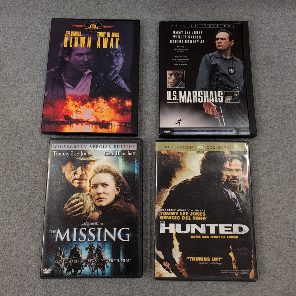 Tommy Lee Jones DVD Lot‎ Blown Away US Marshals The Missing The Hunted 4 Movies